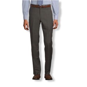 Starfford Gray Blue Ckeck Classic Fit Dress Pants